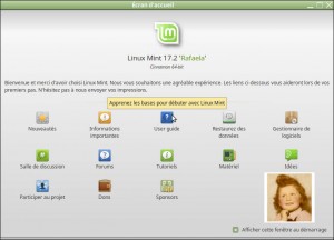 Linux MINT 17.2 LTS | Écran d’accueil
