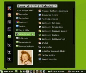 Linux MINT 17.2 LTS | Menu principal Cinnamon