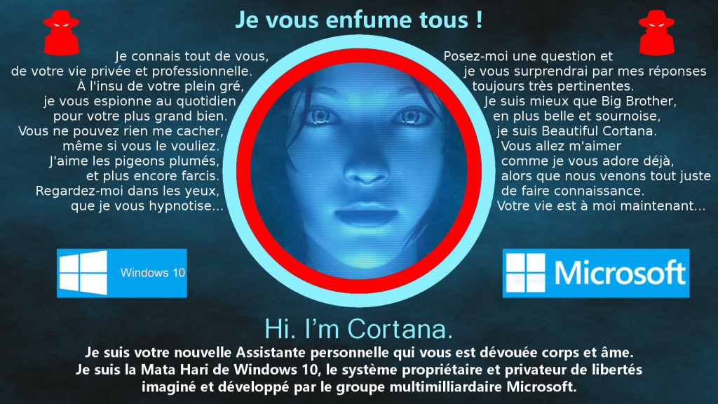 Beautiful Cortana by Microsoft : la nouvelle Assistante personnelle et maléfique de Windows 10 qui vous veut que du mal mais pour votre plus grand bien !