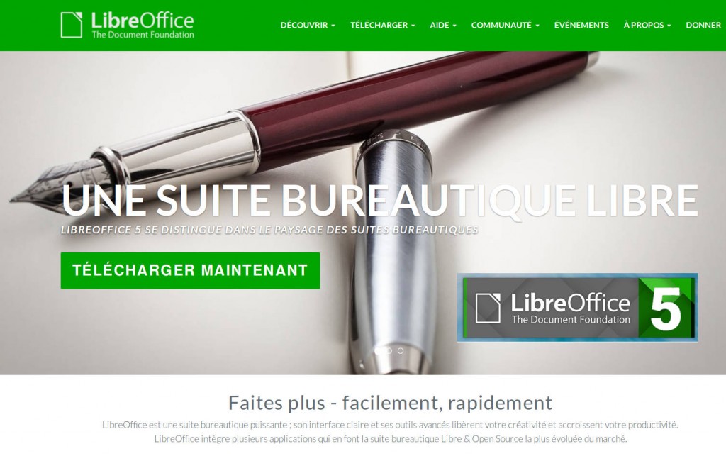 LibreOffice 5 - l'un des projets les plus sympathiques et les plus dynamiques dans le monde du logiciel libre et open source.