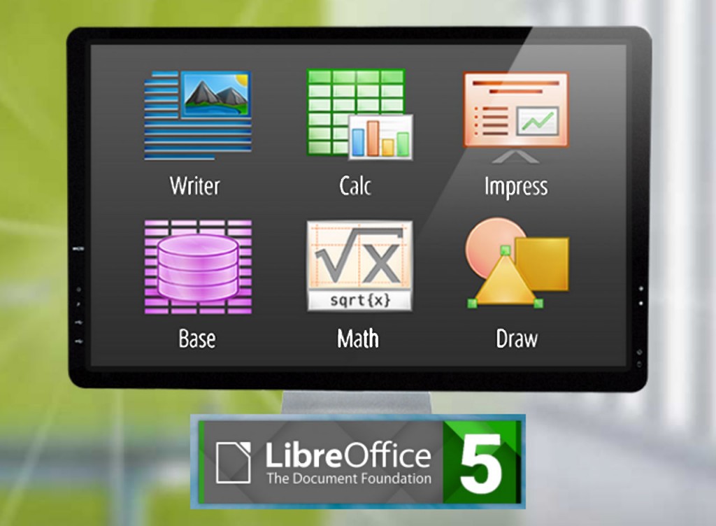 LibreOffice 5 - LA Suite bureautique libre et multiplate-forme. Faites plus – facilement et rapidement. Une alternative libre, dynamique, ouverte, pérenne et compatible tant avec Apache OpenOffice qu’avec Microsoft Office - fermée et propriétaire.