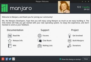 Manjaro 15.12 Rolling Release | Welcome pour bien commencer