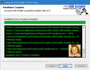 Universal USB Installer (UUI) – Easy as 1 2 3 avec Installation réussie de Tails 2.0