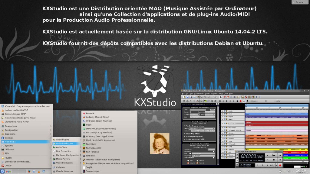 KXStudio 14.04.4 avec son bureau KDE Plasma 4.13.3