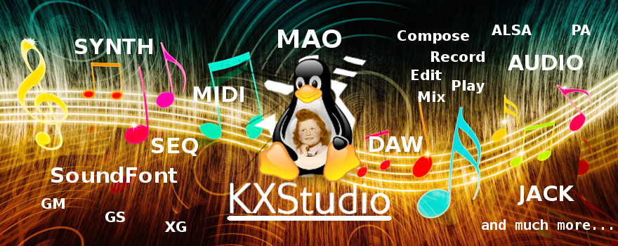 KXStudio : une Distribution GNU/Linux orientée MAO (Musique Assistée par Ordinateur) ainsi qu’une Collection d’applications et de plug-ins Audio/MIDI pour la Production Audio Professionnelle.
