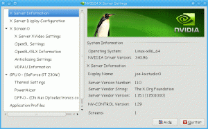 KXStudio 14.04 : nVidia X Server Settings 340.96 (Gif animé)