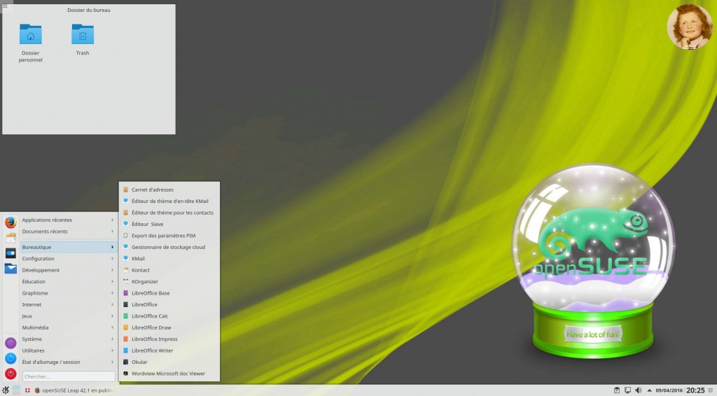 openSUSE Leap 42.1 : Bureau KDE Plasma 5.5.5