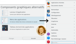 openSUSE Leap 42.1 : 3 types de Menu - KDE Plasma 5.4.3