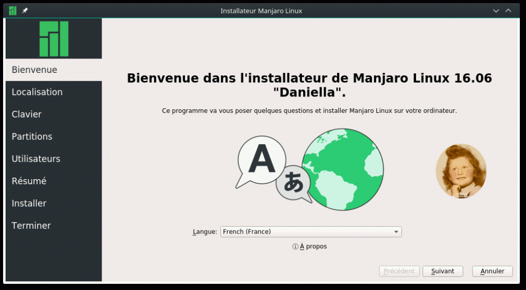 Manjaro Linux 16.06 : Installation en multi-boot avec l'installeur Calamares sur PC avec BIOS - MBR (GIF animé - 10s/image)