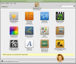 Linux MINT 18.0 Cinnamon : Gestionnaire de logiciels – Logithèque