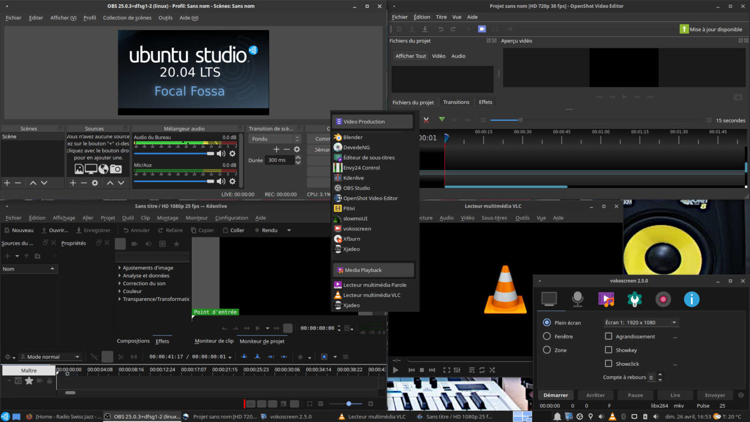 Ubuntu Studio 20.04 LTS avec Bureau Xfce optimisée pour la création