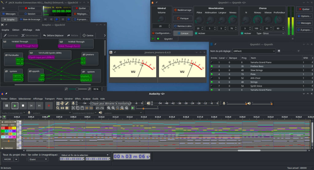 Lire les fichiers MIDI et les enregistrer en Audio sous GNU/Linux, avec