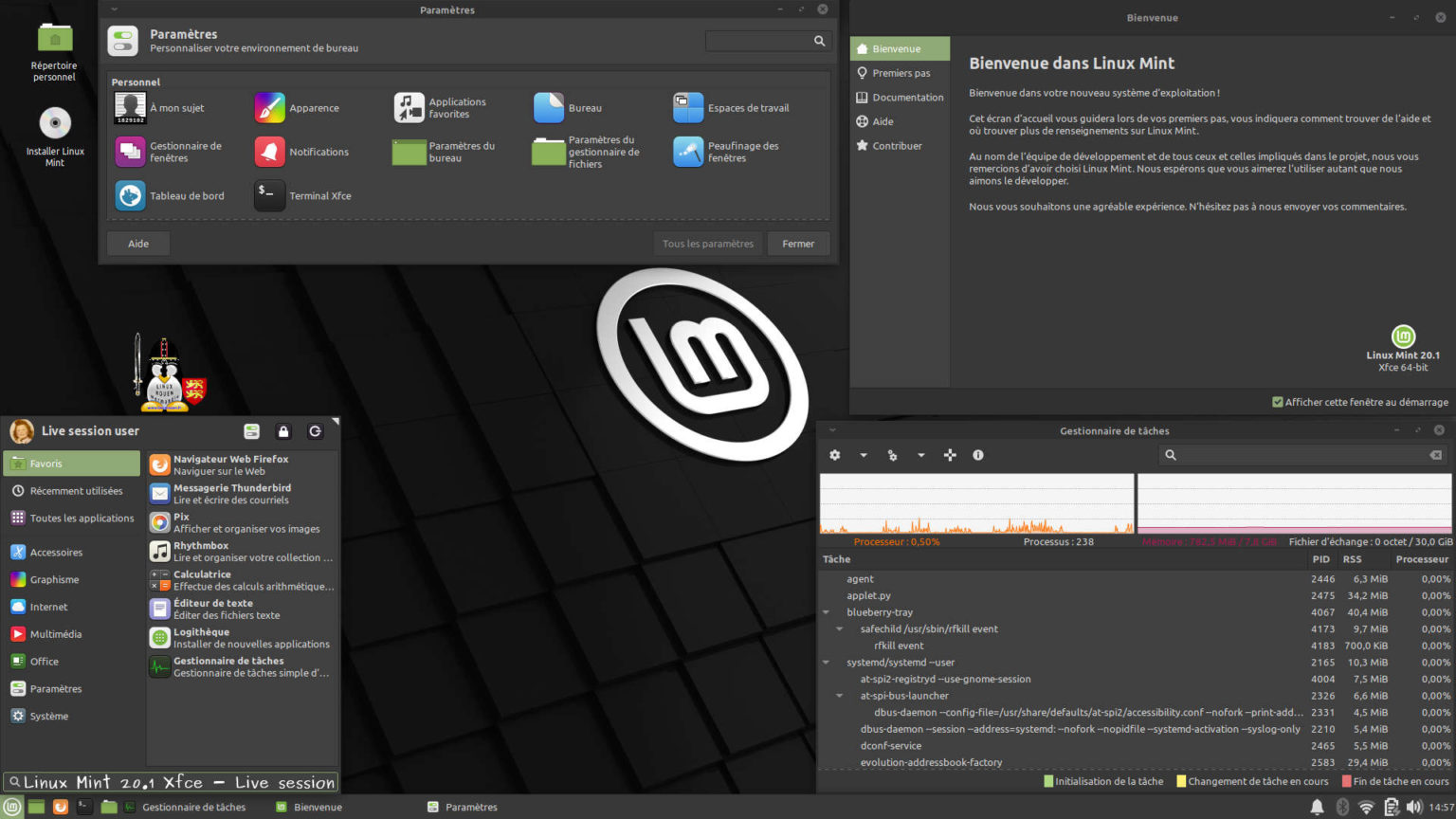 Linux Mint 20.1 « Ulyssa » — Édition Cinnamon, MATE et Xfce
